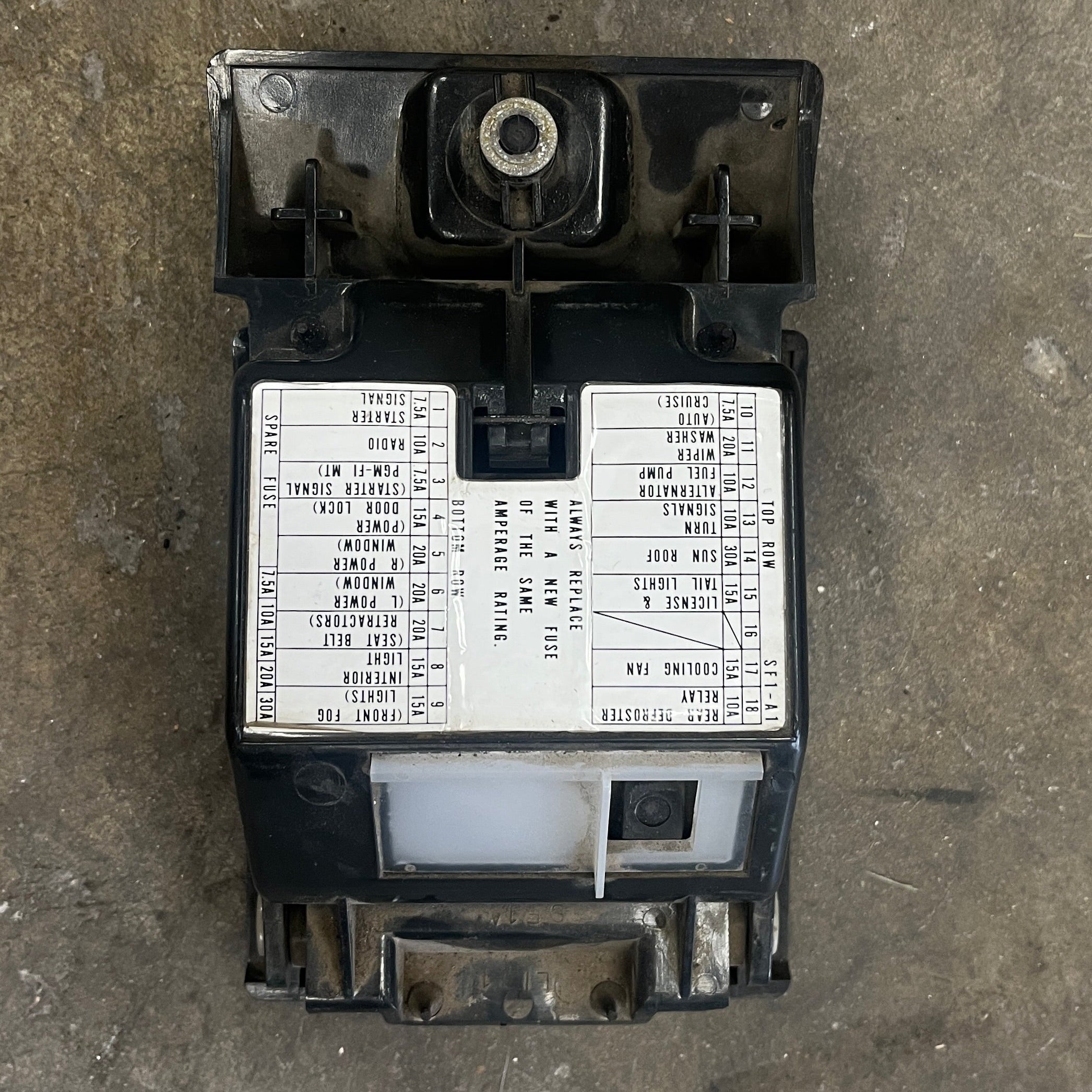 1988–1991 Honda Prelude Interior Fuse Box Cover / Fuse Panel Access Door